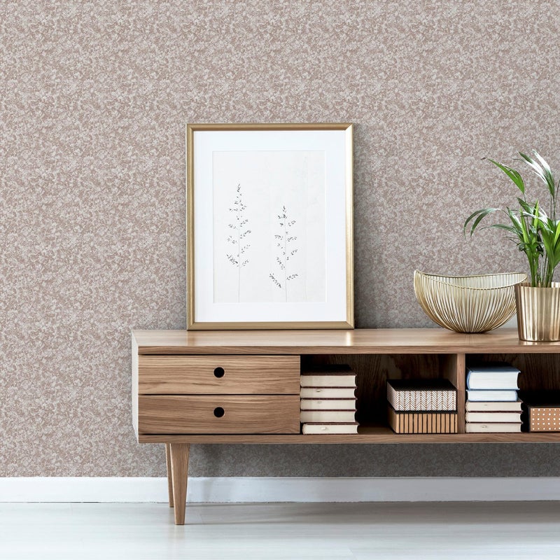 Arthouse Crushed Velvet Foil Wallpaper Rose Gold - Abstract Pattern of Subtle Textures - High Shine Metallic Foil Finish - Catch & Reflects Light - Hard Wearing Vinyl for Any Room - 294300 - Image 2